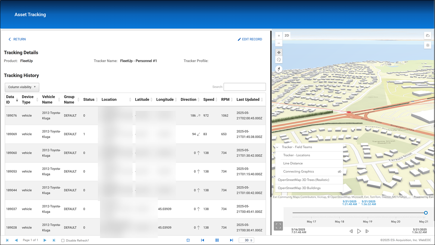 View locations in 3D